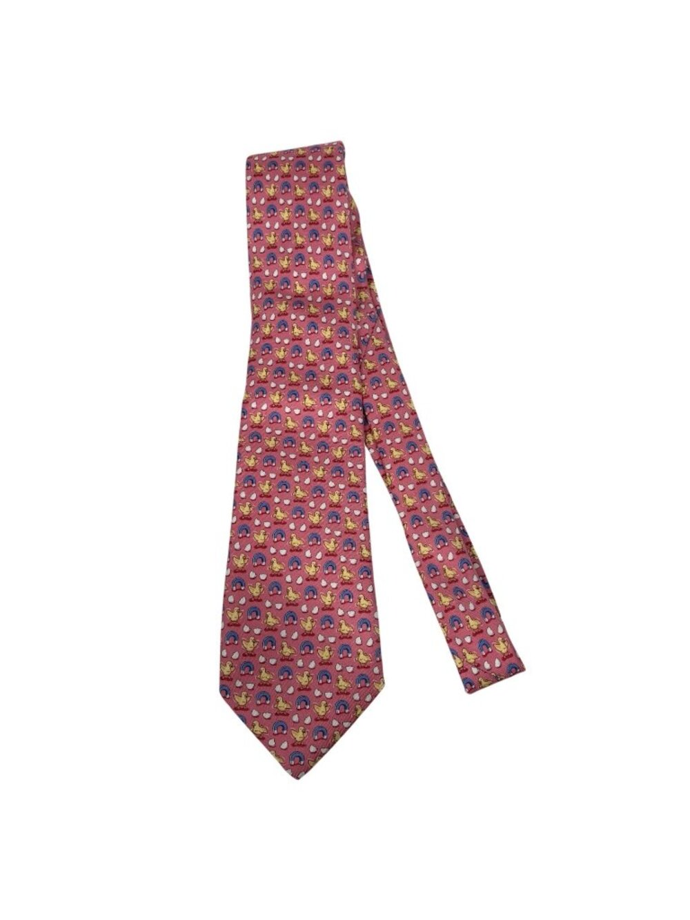 Vineyard Vines Pink 100% Silk Preppy Chick Magnet Neck Tie NWT